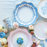 BELLE BLUE ELEGANT FLORAL CUPS