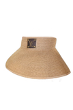 UPCYCLED LOUIS VUITTON ROLLABLE STRAW VISOR