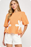 DANIELLA TOP (TANGERINE)