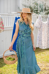 ARDEN WRAP MIDI DRESS
