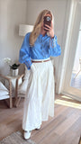ARGYLE WIDE-LEG PANTS