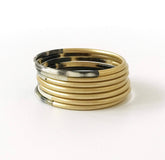 SHINY GOLD HORN BANGLE SET