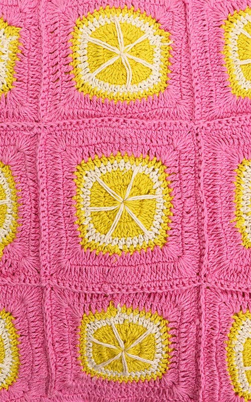 LIME CROCHET BEACH TOTE