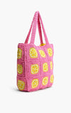 LIME CROCHET BEACH TOTE