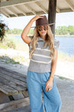 GRAY CAPPER TOP