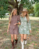 CARAMEL GARDEN DRESS (RESTOCK SHIPS 1-2 WEEKS)