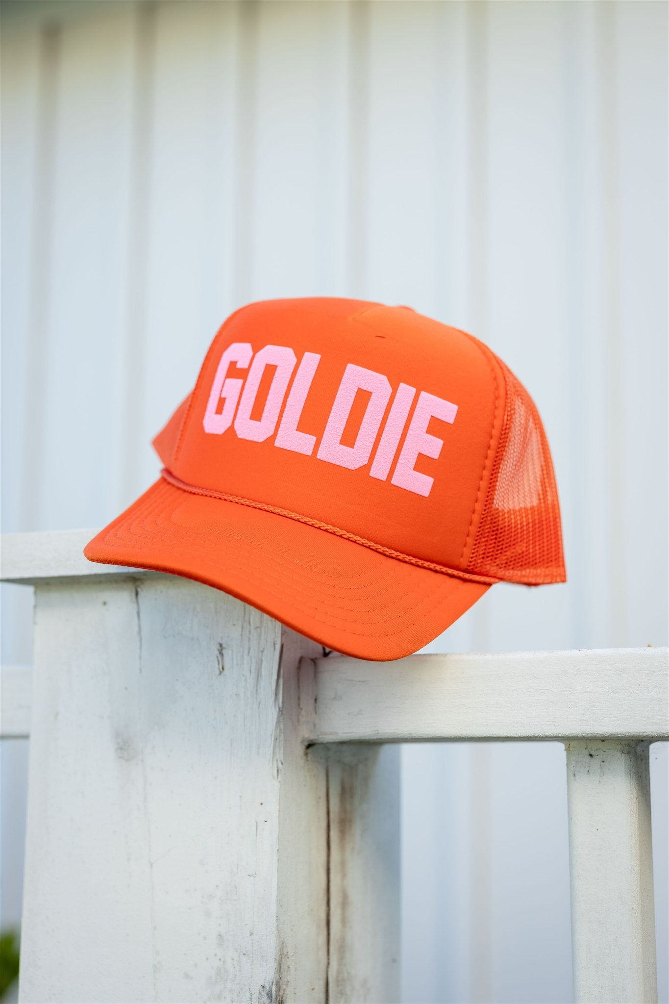 CRIMSON PINK TRUCKER HAT