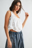 PEARL BUTTON COTTON TOP