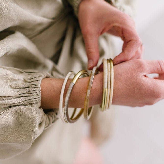 METALLIC GOLD BANGLE SET