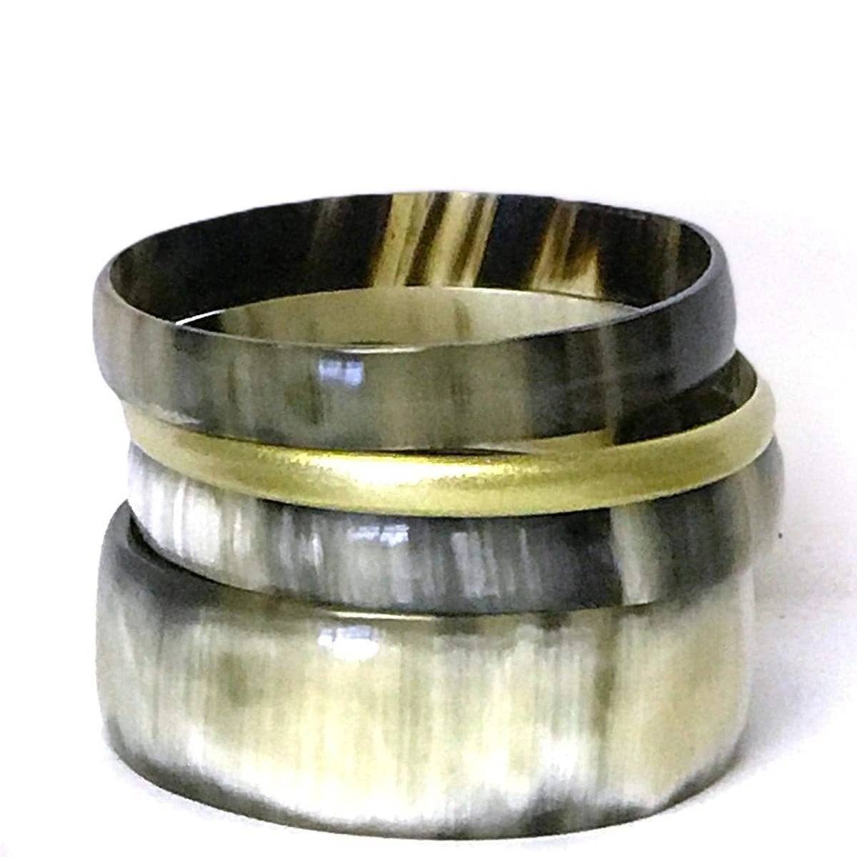 NATURAL HORN BANGLE SET