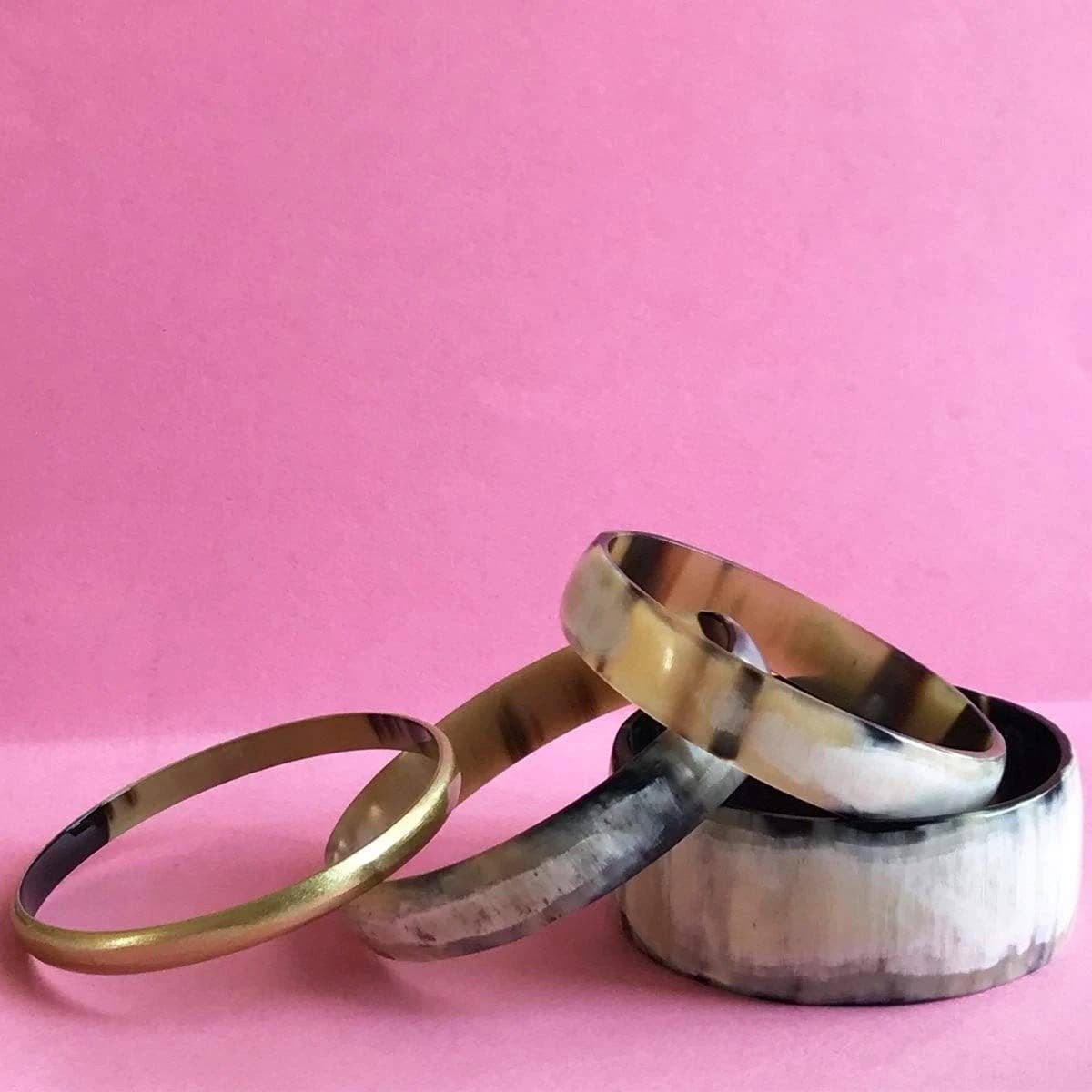 NATURAL HORN BANGLE SET
