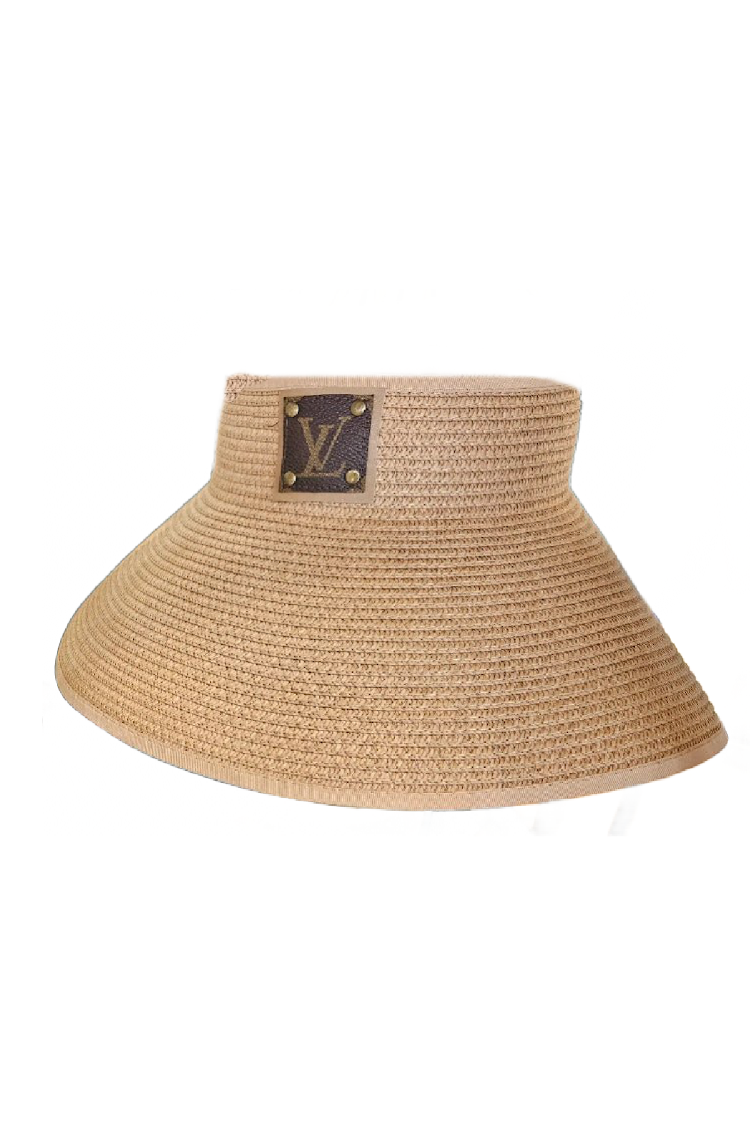 UPCYCLED LOUIS VUITTON ROLLABLE STRAW VISOR