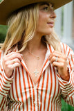 PEARL CROSS DROP NECKLACE