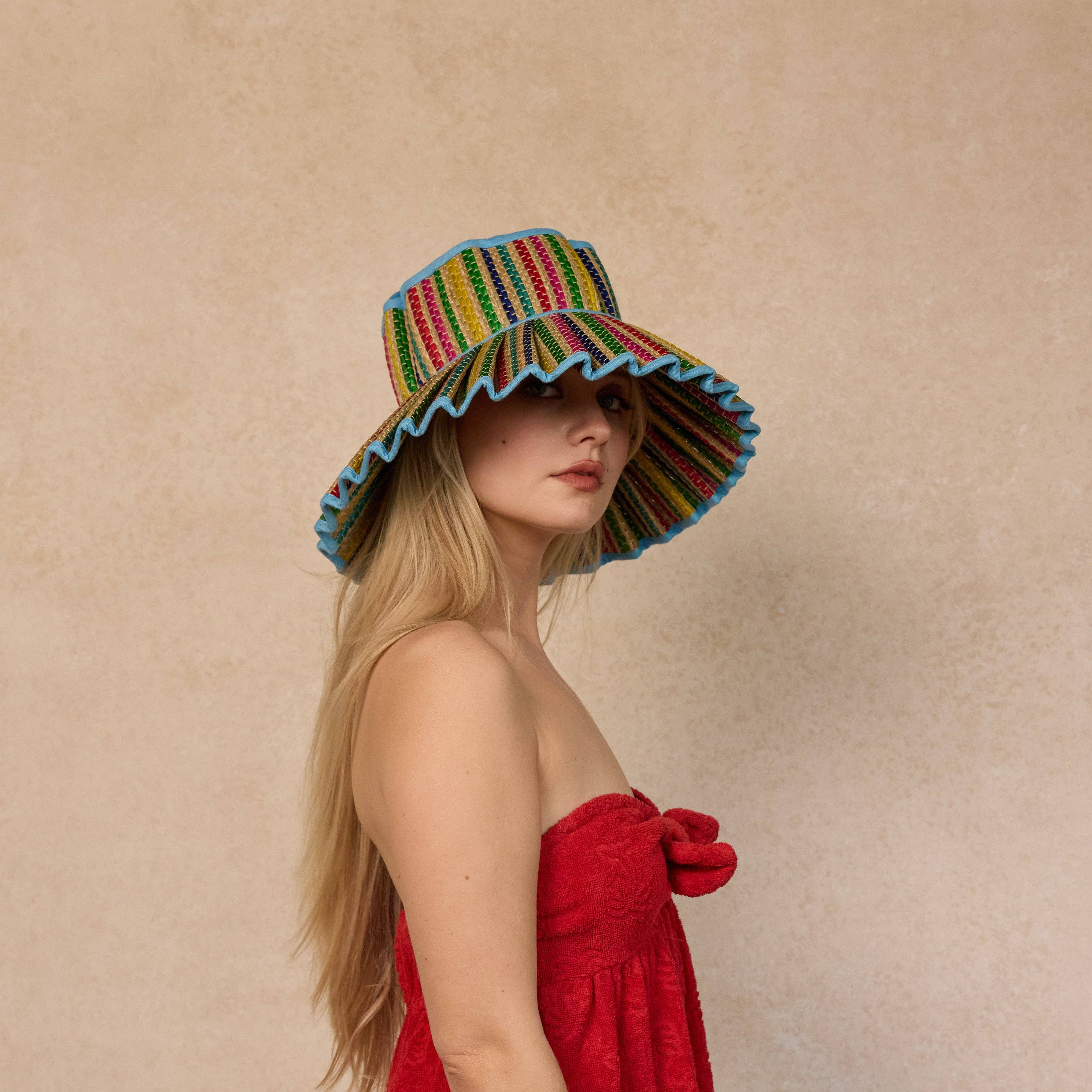 TROPICAL | OCEAN BLUE | LUXE CAPRI HAT