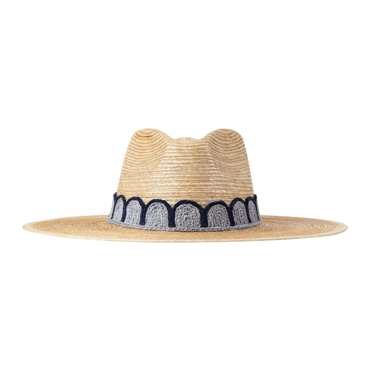 MARINA GREY SCALLOP PALM HAT