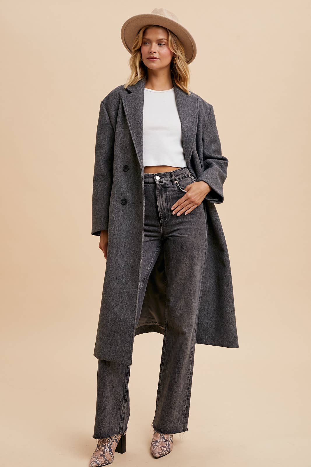 FELTED TRENCH COAT