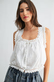 PEARL BUTTON COTTON TOP