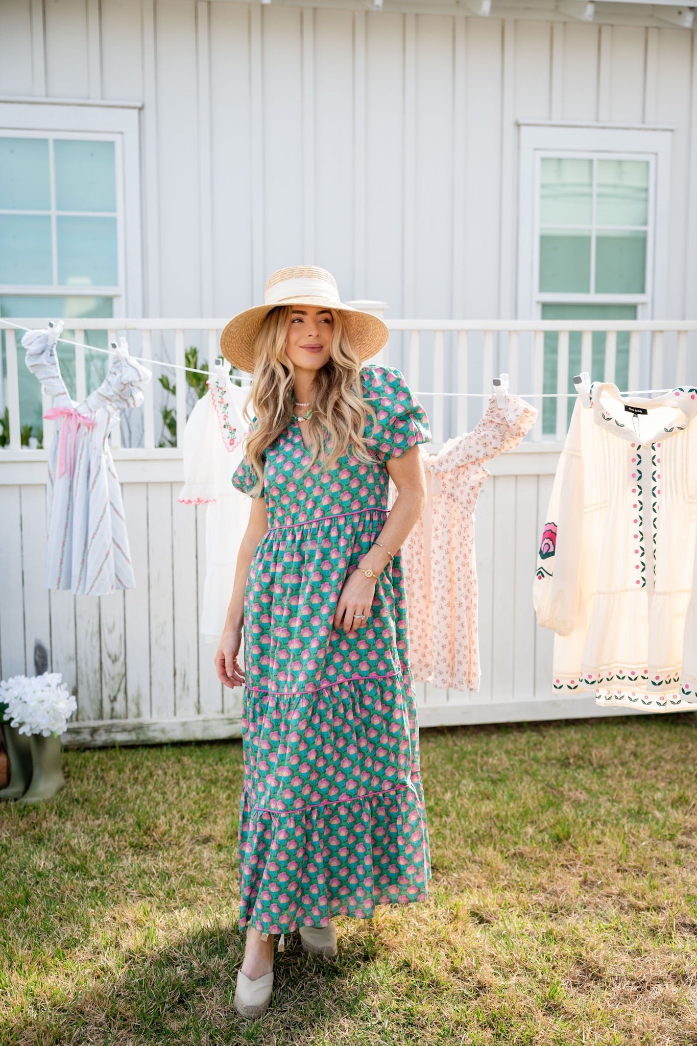 EVERBLOSSOM TIERED DRESS