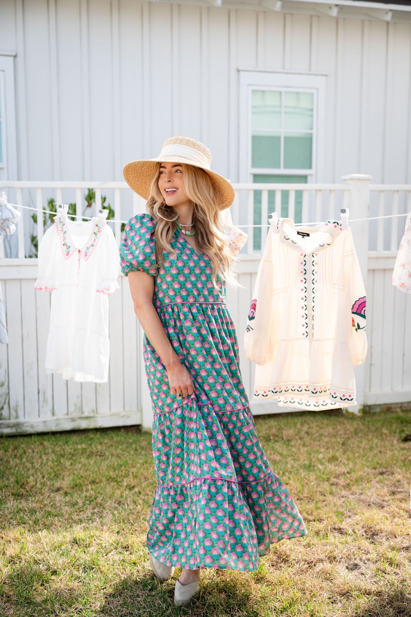 EVERBLOSSOM TIERED DRESS