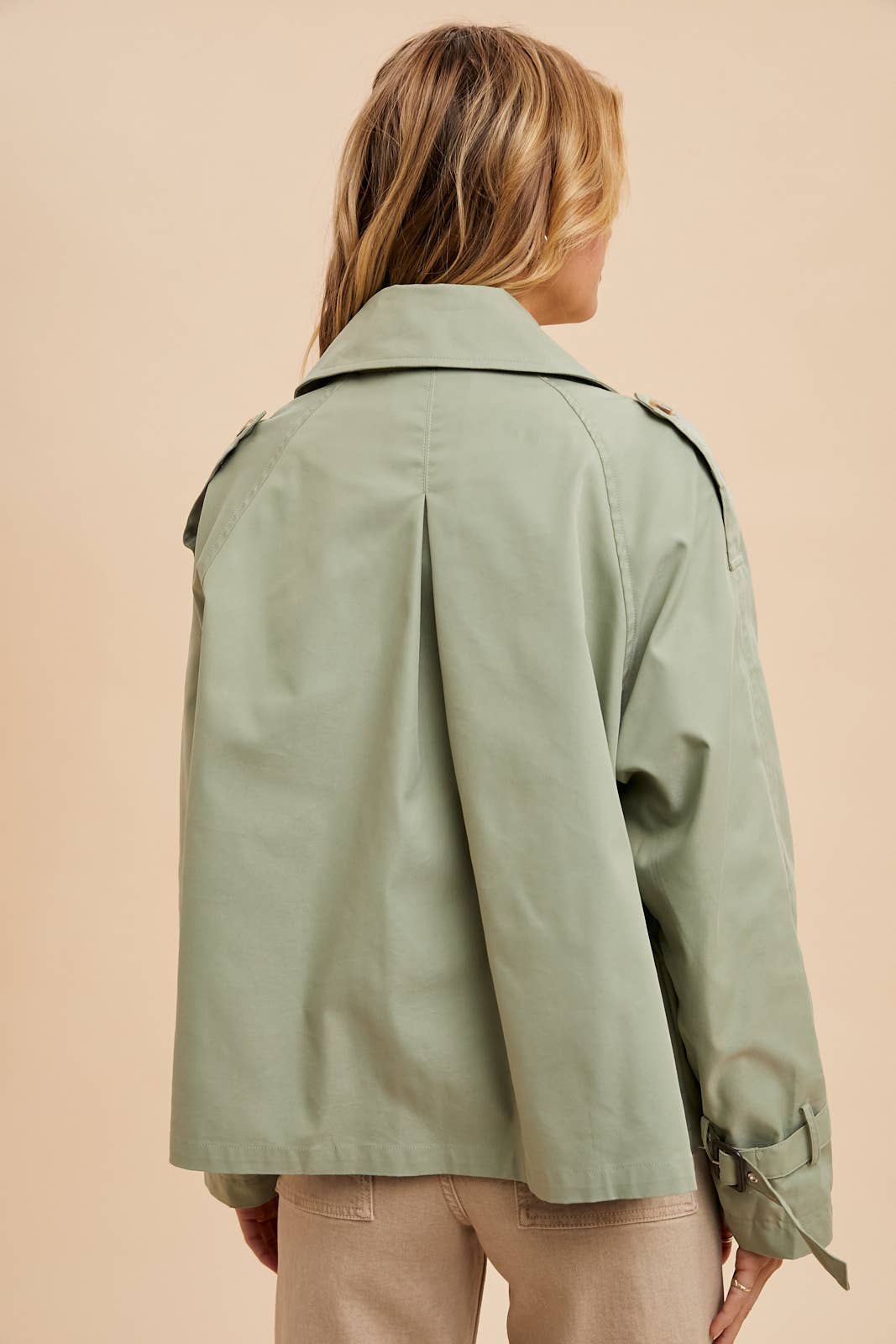 SANDSTONE TRENCH JACKET (SHIPS IN 1-2 WEEKS)