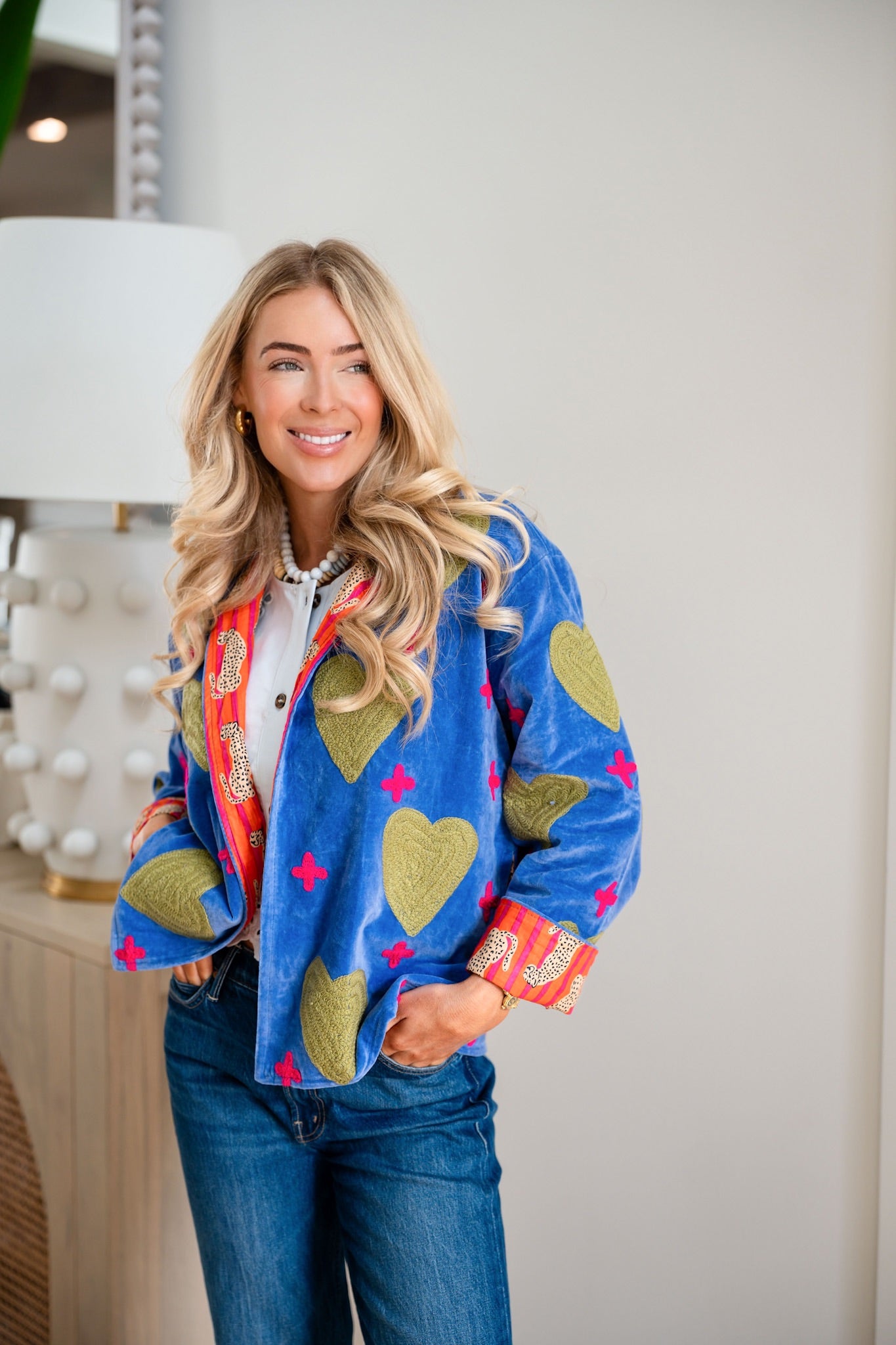 HEART AND CROSS REVERSIBLE JACKET