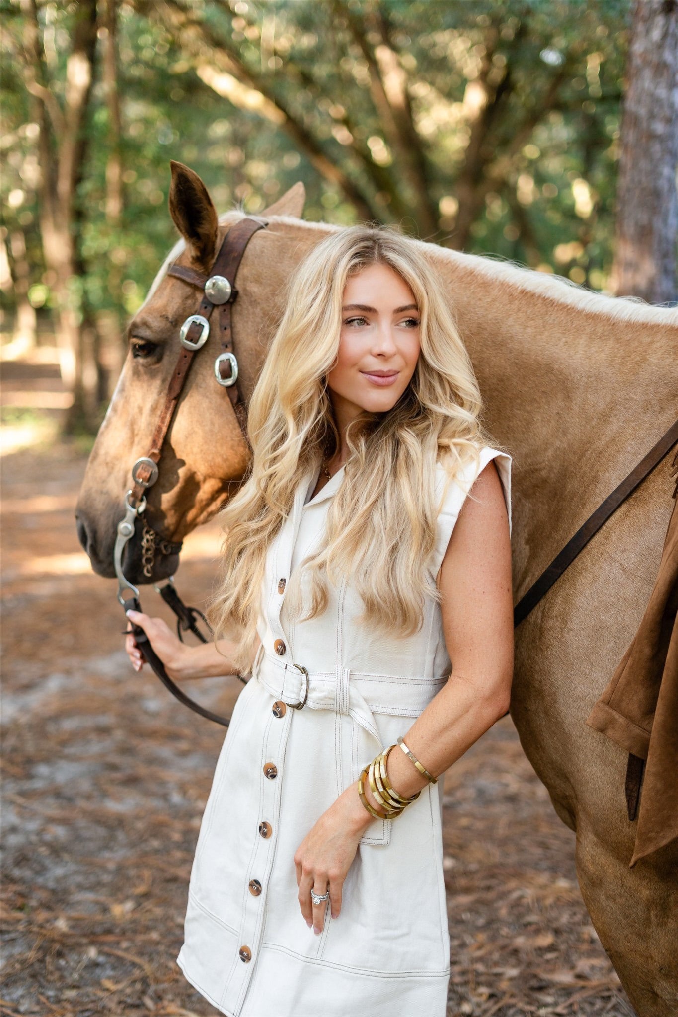 ELISE SELF-BELT DRESS