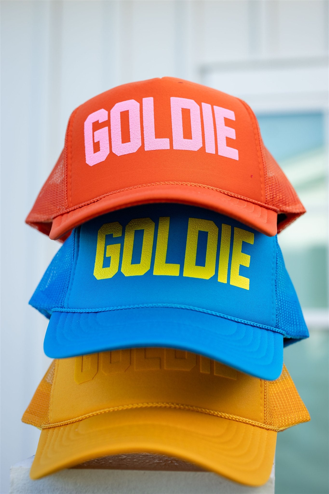 CRIMSON PINK TRUCKER HAT