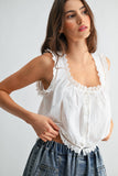 PEARL BUTTON COTTON TOP