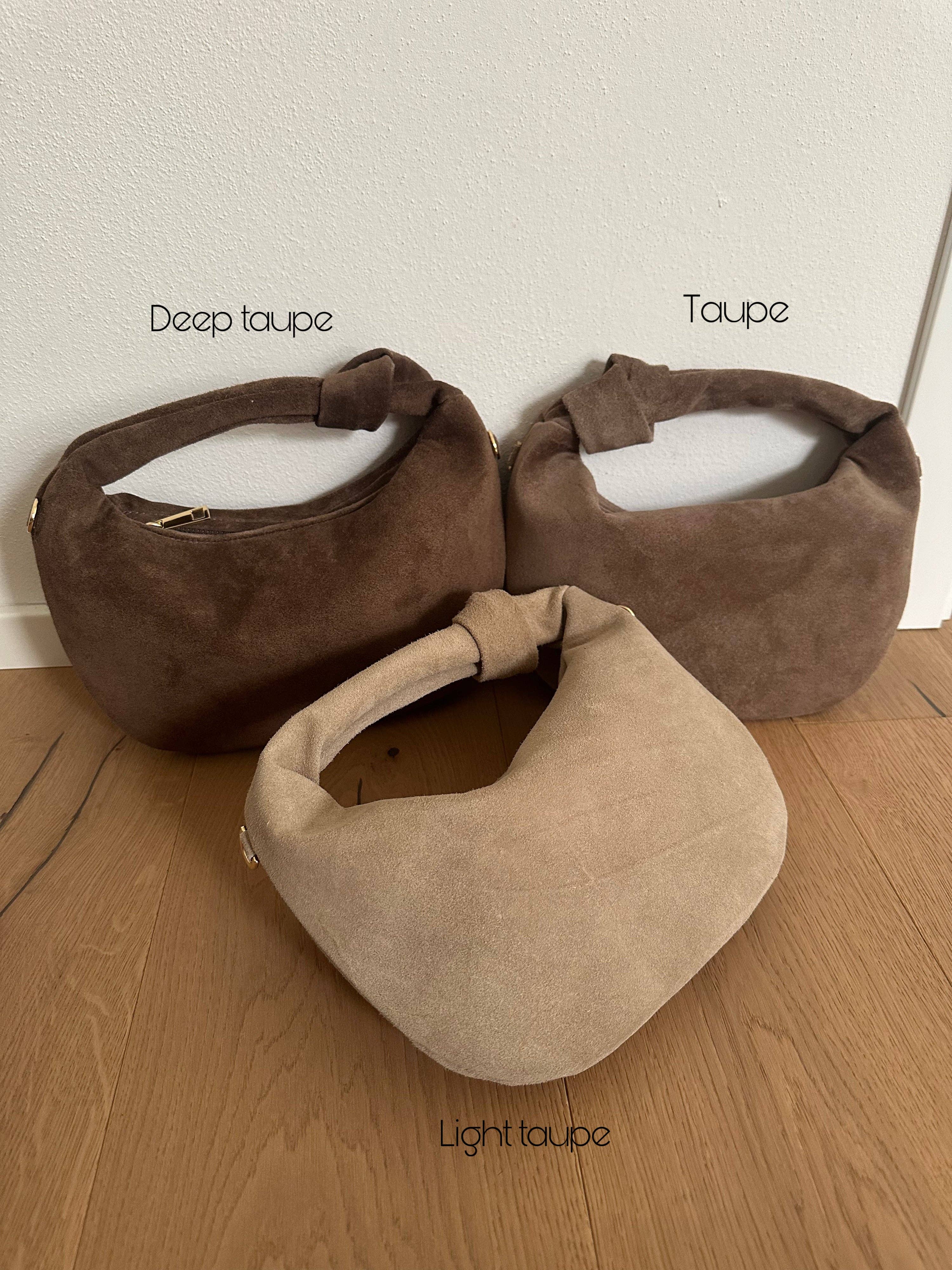 SUEDE KNOT CLUTCH