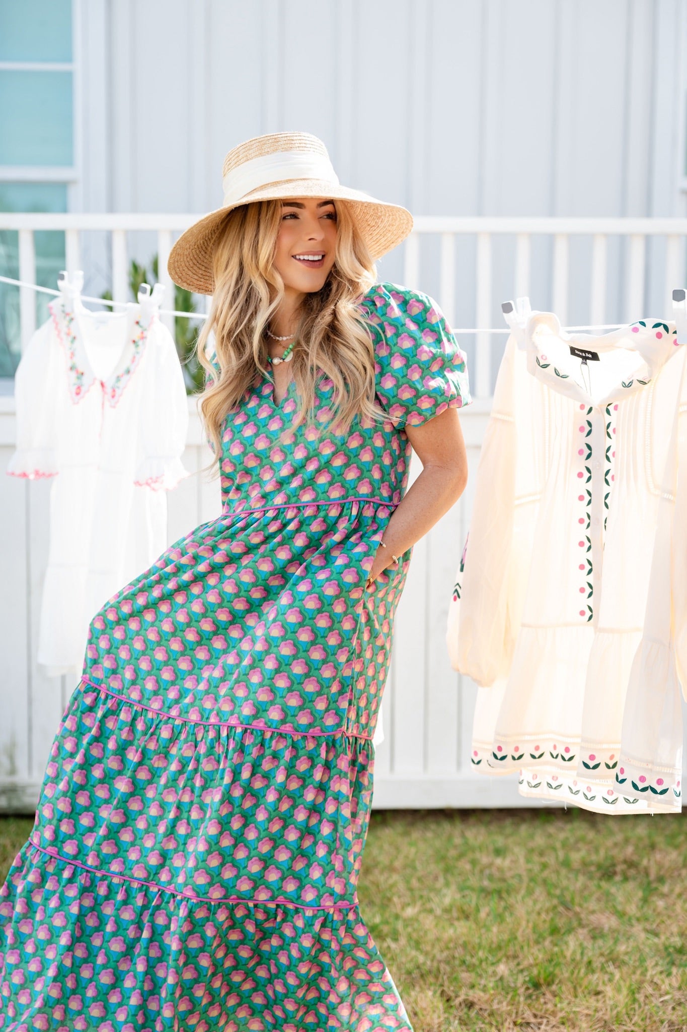 EVERBLOSSOM TIERED DRESS