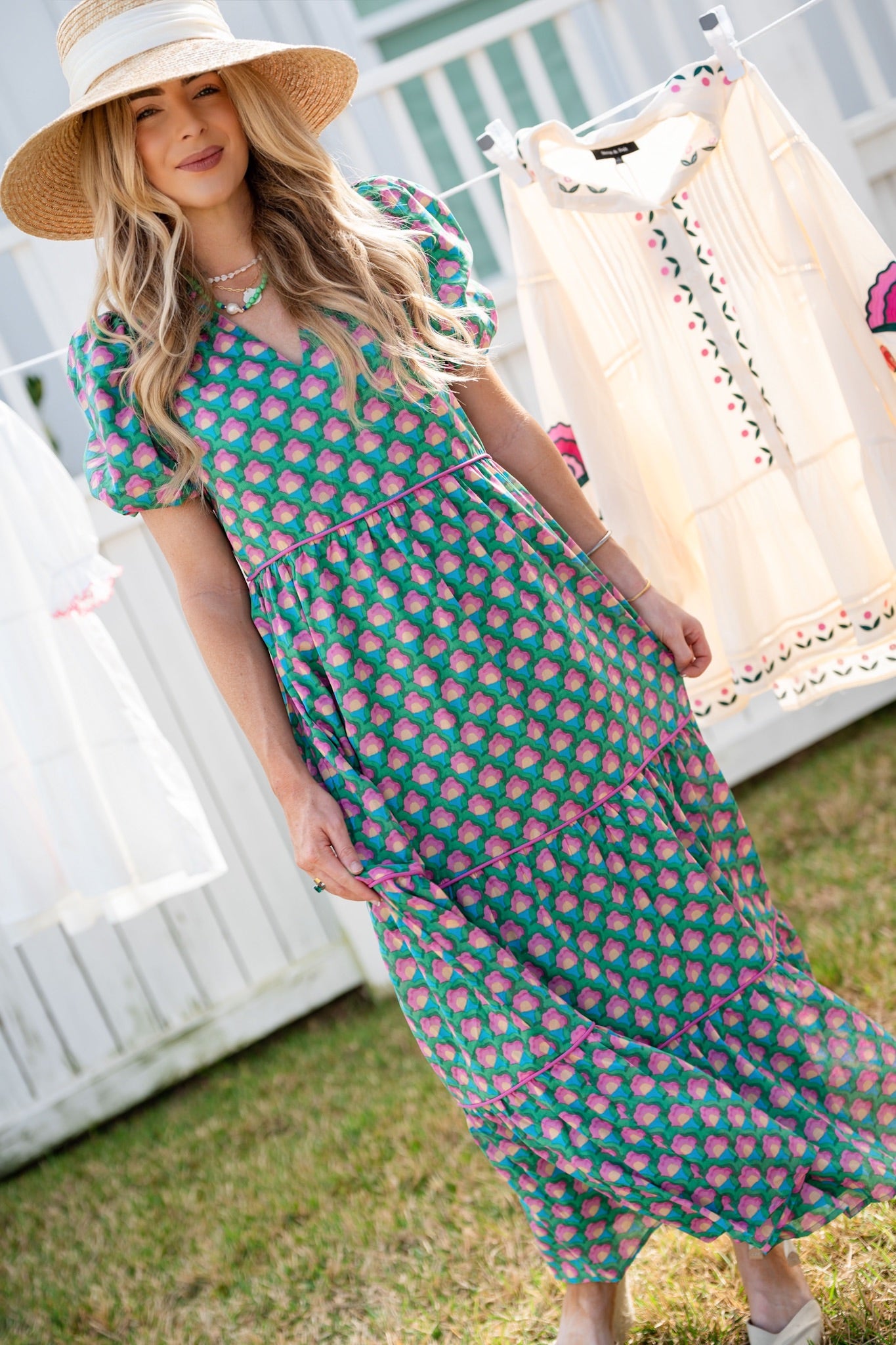 EVERBLOSSOM TIERED DRESS