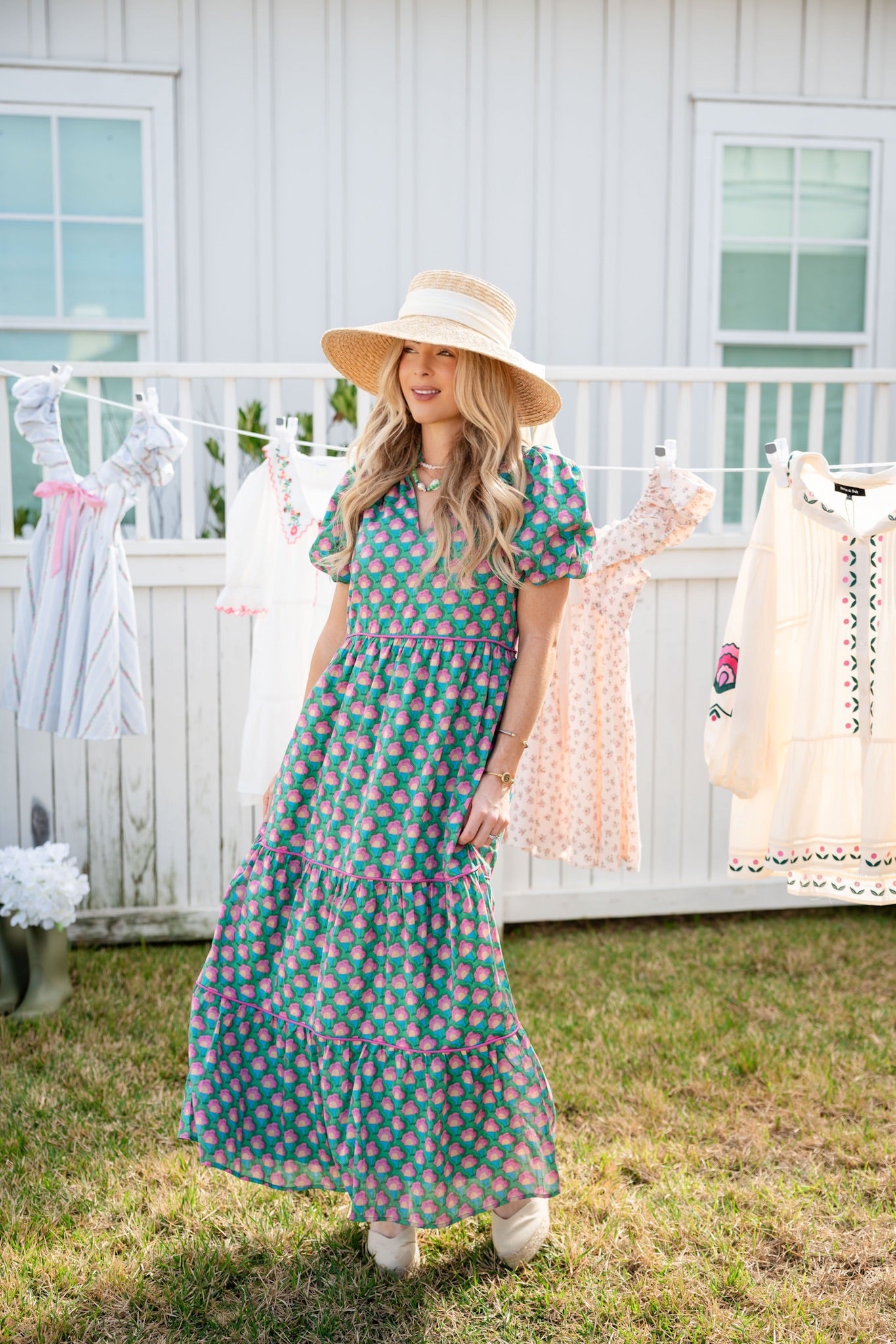 EVERBLOSSOM TIERED DRESS