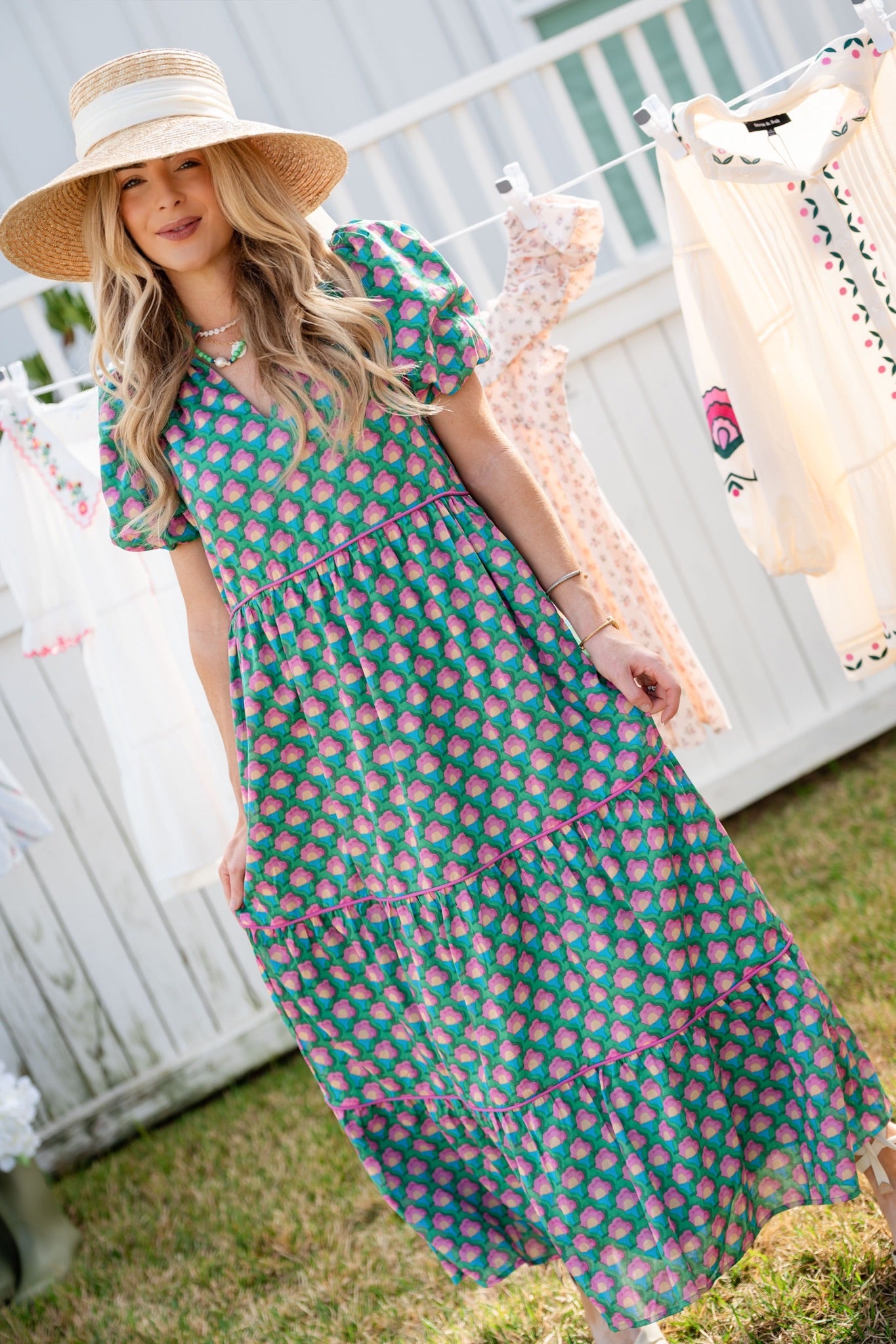 EVERBLOSSOM TIERED DRESS