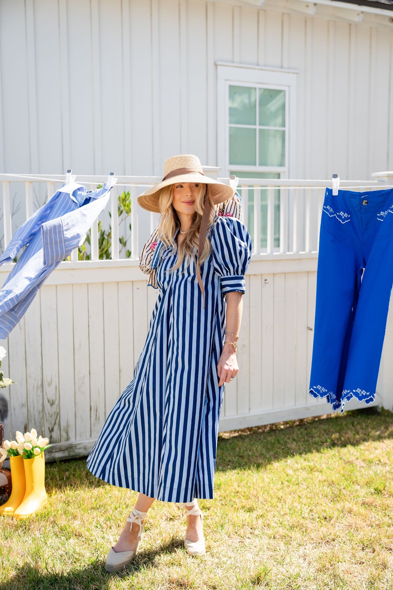 MARINA ROW MIDI DRESS