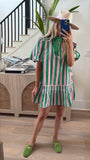 PINK PALM DRESS
