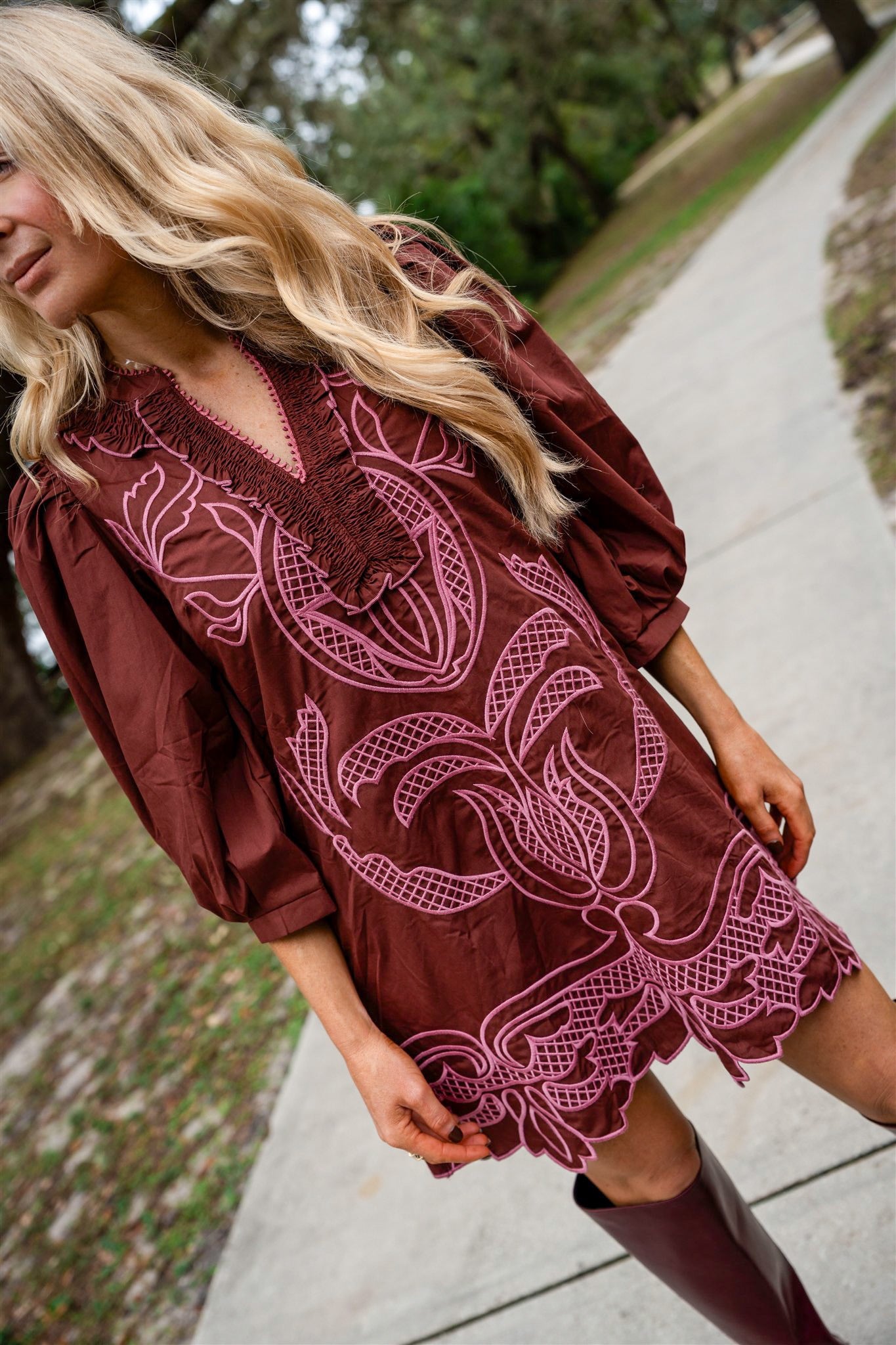 AUTUMN ROSE DRESS