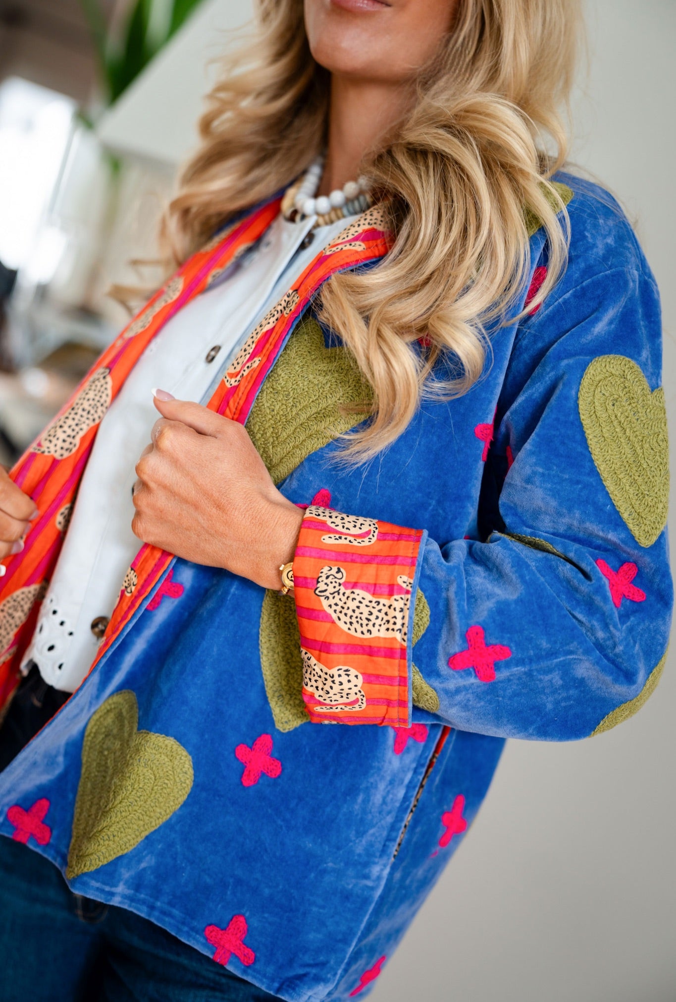 HEART AND CROSS REVERSIBLE JACKET