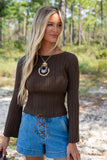 FAYE FLARE KNIT TOP
