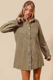 MAUVE BUTTON UP DRESS