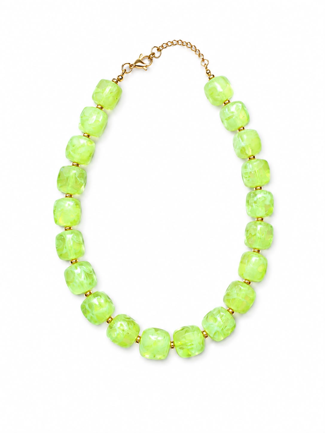 LIME SORBET BEADED NECKLACE