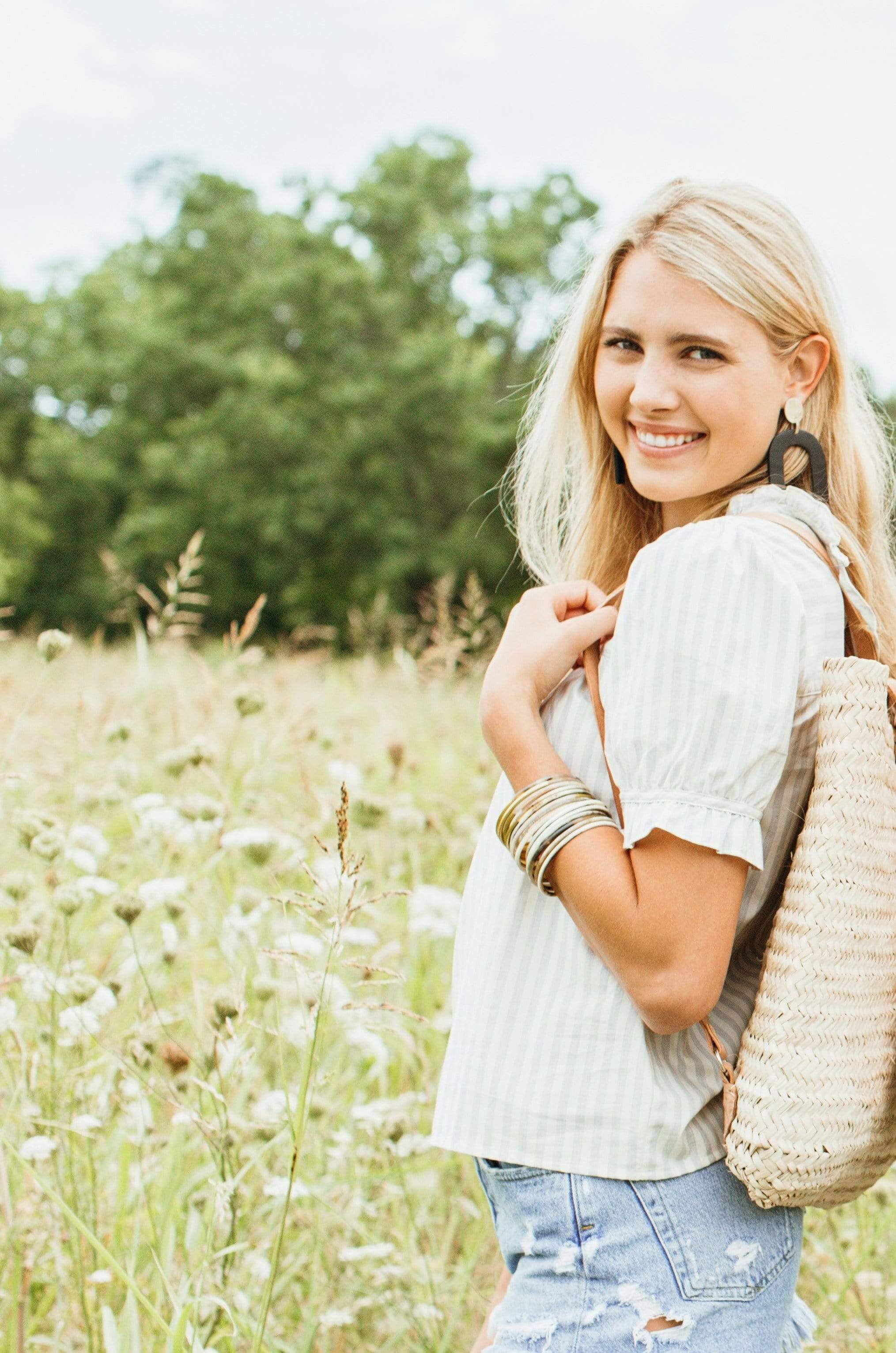 SHINY GOLD HORN BANGLE SET
