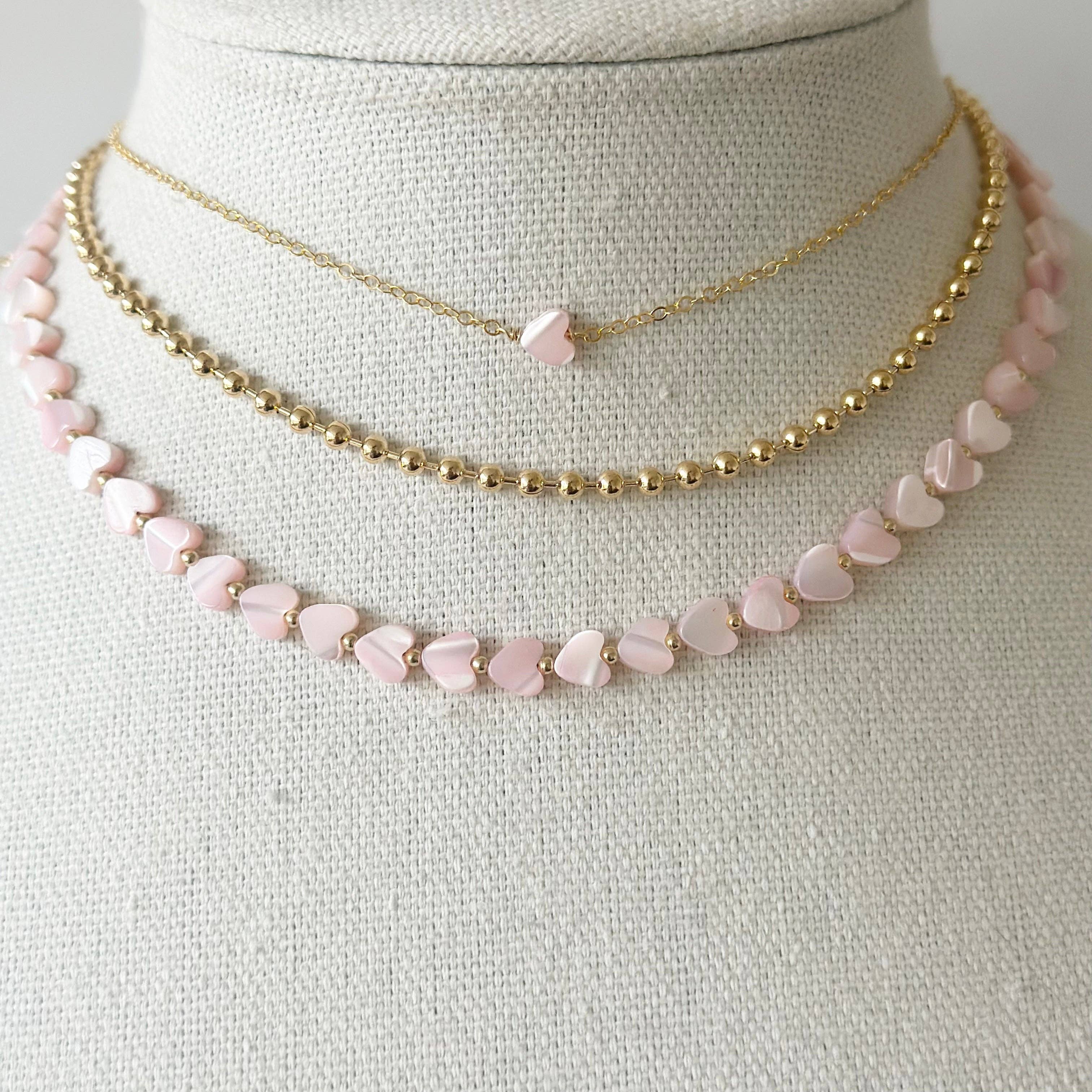BLUSH HEART NECKLACE